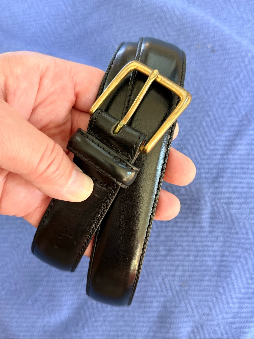 Ralph Lauren Italian Black Leather Men’s Belt  sz 32